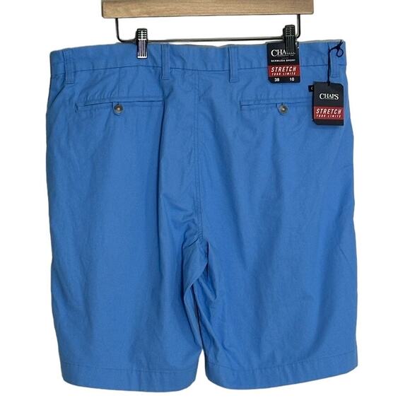 NWT Chaps Blue Stretch Bermuda Shorts, Size 38 - Picture 2 of 5